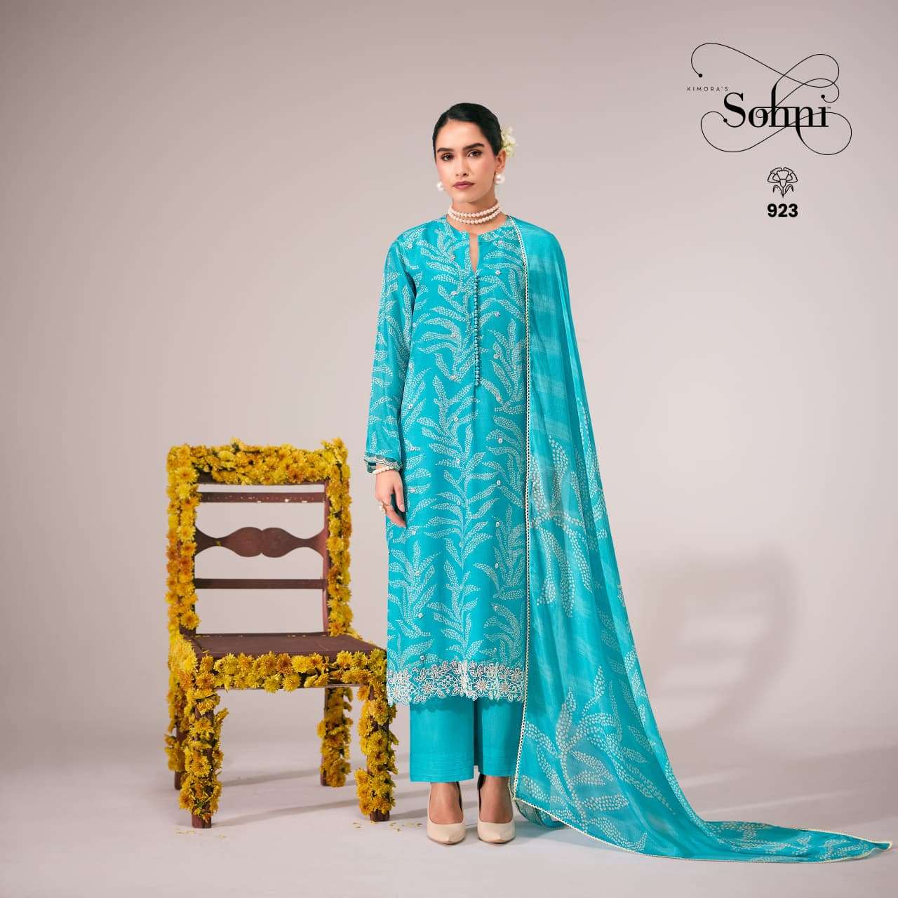 KIMORA SUIT PEARL 921 TO 924 BOUTIQUE MUSLIN DIGITAL PRINT SUIT RICH PARTY CLOTH SHOP